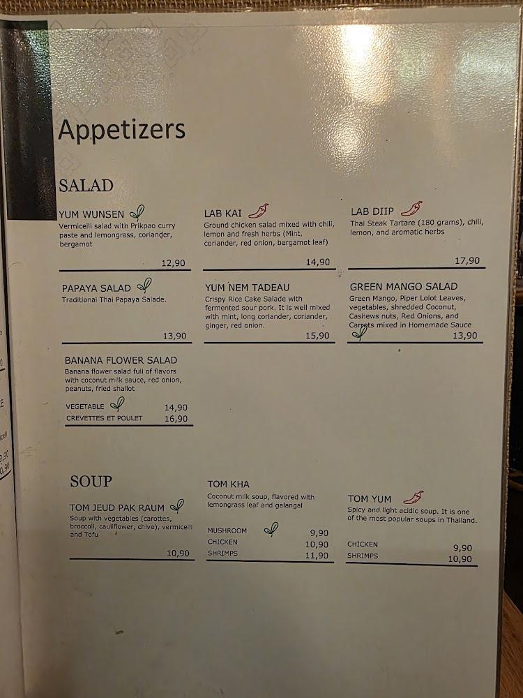 Chili Thaï Lanna - Menu Image 1